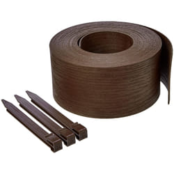 Amazon Basics Landscape Edging Coil  pack of 10 Stakes  5 inch x 40FT  Brown