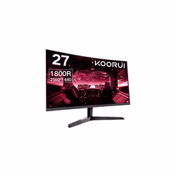 KOORUI QHD Curved 27 Inch Monitor, Fast VA Computer Gaming Monitor(2560 * 1440P, R1800, 144Hz, 1ms, DCI-P3 85%, DP+HDMI, Game ...