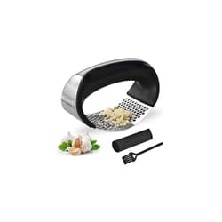 Ever Last Garlic Press Garlic Crusher Kitchen Garlic Rocker | 304 Stainless Steel | Premium Quality, Ginger Crusher, Ergonomic Handle Garlic Peeler,