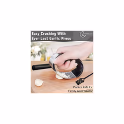 Ever Last Garlic Press Garlic Crusher Kitchen Garlic Rocker | 304 Stainless Steel | Premium Quality, Ginger Crusher, Ergonomic Handle Garlic Peeler,