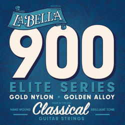 La Bella 900 Elite - Gold Nylon  Golden Alloy Classical Guitar String