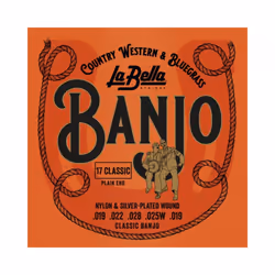 La Bella 17 Classic Plain End Nylon Silver-plated wound Banjo String