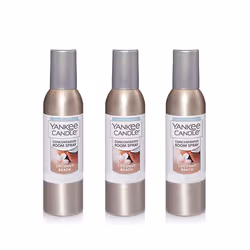 Yankee Candle Concentrated Air Freshener Room Spray  Odor Eliminator for Home  Bathroom  Coconut Beach  1.5 Oz (Pack of 3)
