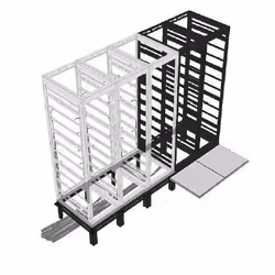 Middle Atlantic Products Raised Floor Support Angles 1 Bay for MRK 26", MRK/VRK/VMRK 31”, Black