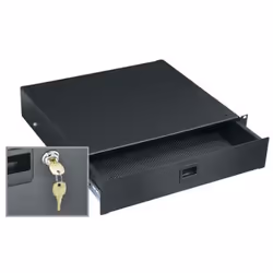 Middle Atlantic Products D2LK, Drawer unit, Black, Steel, 22680 kg, 2U, 19"