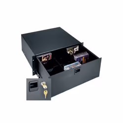 Middle Atlantic Products D4LK, Drawer unit, Black, Steel, 22.68 kg, 4U, UL 1678