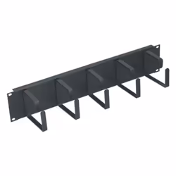 Middle Atlantic Products Horizontal Cable Manager, 2 RU, D-Ring, Cable management panel, Black, Steel, 2U, 48.3 cm (19"), 483 ...
