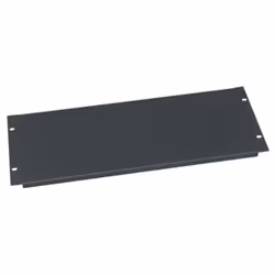 Middle Atlantic Products Blank Panel, 4 RU, Aluminum, Flanged, Blank panel, Black, Aluminium, 4U, Round, 48.3 cm (19")