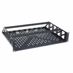 Middle Atlantic Products RC-2, Rack shelf, Black, Steel, 22.7 kg, 2U, 19"