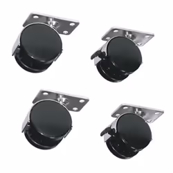 Middle Atlantic Products RKW, Castor wheels, Black, Steel, 68 kg, Round, 4 pc(s)