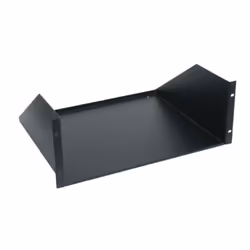 Middle Atlantic Products U4, Rack shelf, Black, Steel, 39 kg, 4U, 19"