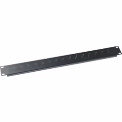 Middle Atlantic Products UNI-1, Connector panel, Black, Steel, 1U, 19", 483 mm
