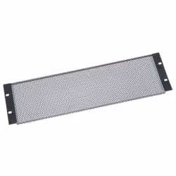 Middle Atlantic Products Vent Panel, 3 RU, Perforated, 64% Open Area, Vented blank panel, Black, Steel, 3U, Oval, 483 mm