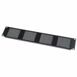 Middle Atlantic Products VTP-2, Vented blank panel, Black, Aluminium, 2U, 19", Oval