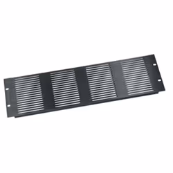 Middle Atlantic Products VTP-3, Vented blank panel, Black, Aluminium, 3U, 19", Oval