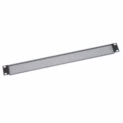 Middle Atlantic Products VT1-CP12, Vented blank panel, Black, Steel, 1U, 19", Oval