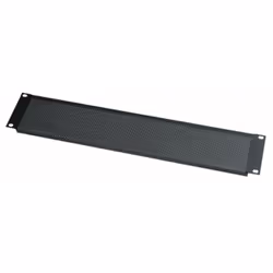 Middle Atlantic Products VTF2-CP12, Vented blank panel, Black, Steel, 2U, 19", Oval