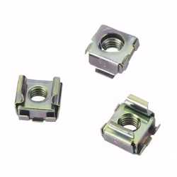 Middle Atlantic Products CN6MM-100, Cage nuts pack, Nickel, Steel, Greenguard, 6 mm, 6 mm