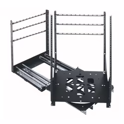 Middle Atlantic Products SRSR-4-22, Wall mounted rack, 22U, 113 kg, Cable management, Black