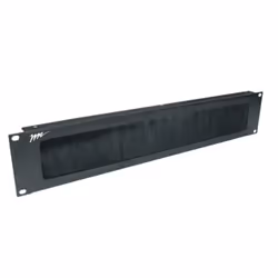 Middle Atlantic Products BR2, Brush panel, Black, Steel, 2U, 19", Oval