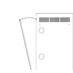 Middle Atlantic Products WR-RAP-37, Rear access panel, Black, Steel, 37U, 544.6 mm, 29.2 mm