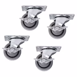 Middle Atlantic Products 5WLR, Castor wheels, Grey, 317.51 kg, Oval, 120.7 mm, 79.8 mm