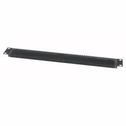 Middle Atlantic Products VTB-1, Vented blank panel, Black, Steel, 1U, GreenGuard, 48.3 cm (19")