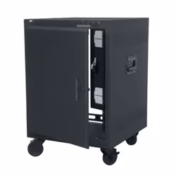 Middle Atlantic Products PTRK-1426, Freestanding rack, 14U, 226 kg, Key lock, Castor wheels, Black