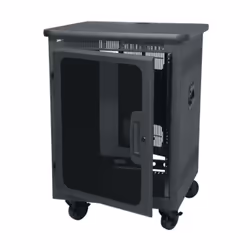Middle Atlantic Products PTRK-1426MDK, Freestanding rack, 14U, 226 kg, Key lock, Castor wheels, Black