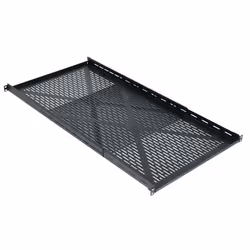 Middle Atlantic Products 1 RU Adjustable Rackshelf 27 Inches to 44 Inches Deep, Adjustable shelf, Black, Steel, 181.4 kg, 1U, ...