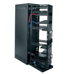 Middle Atlantic Products Roll Out Rotating System in Steel Host Enclosure 44 space Freestanding rack Black