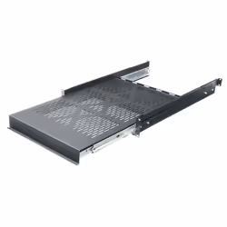 Middle Atlantic Products 2 RU Sliding Rackshelf, 28 Inches Deep, Sliding shelf, Black, Steel, 90.7 kg, 2U, Mexico