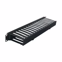 Middle Atlantic Products 1 RU Plastic Cable Manager, 4 Inches Deep, Cable management panel, Black, Plastic, 1U, Mexico, 489 m ...