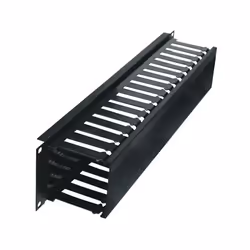 Middle Atlantic Products 2 RU Plastic Cable Manager, 3 Inches Deep, Cable management panel, Black, Plastic, 2U, Mexico, 483 m ...