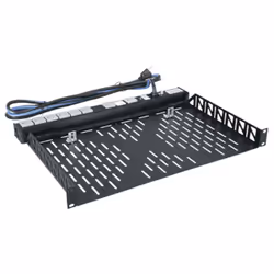 Middle Atlantic Products U1V-4, Rack shelf, Black, Steel, 16 kg, 1U, 19"