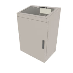 Middle Atlantic Products 6 SP. Low Profile Wall Rack, Plexi Top, Putty