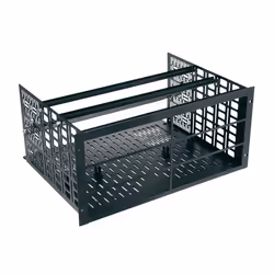 Middle Atlantic Products 5 RU Anodized Custom Shelf For (6) Sonos Amps, 14 Inches Deep, Rack shelf, Black, Steel, 15.9 kg, 5U ...