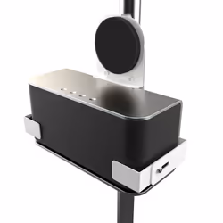 CTA Digital Magnetic Speaker Holder - Magnetic Speaker Holder for Paragon Locking Wall Mounts and 25-milimeter Tube Floor Stands (ADD-SPKW) - White