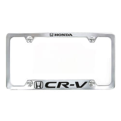 Honda CR-V Chrome Plated Zinc License Plate Frame Holder Bottom Engraved 4 Hole