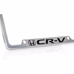 Honda CR-V Chrome Plated Zinc License Plate Frame Holder Bottom Engraved 4 Hole