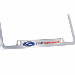 Ford Performance Wordmark Chrome Plated Metal License Plate Frame Holder