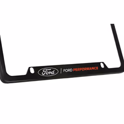 License Frame Inc Ford Performance Wordmark Black Coated Metal License Plate Frame Holder