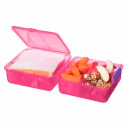 Sistema 3 Compartment 1.4L Lunch Cube Box Pink