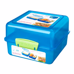 Sistema 3 Compartment 1.4L Lunch Cube Box Blue