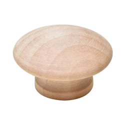 Silverline 6 Pack Round Wood Drawer Knob 1-1/2""  Unfinished Cabinet P