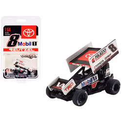 Winged Sprint Car #8 Aaron Reutzel Mobil 1 Roth Motorsports World of Outlaws (2022) 1/64 Diecast Model Car by ACME