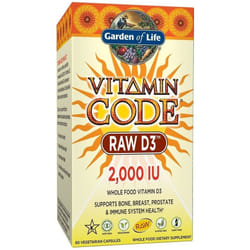 Garden of Life  Vitamin Code RAW D3, 2000 IU , 60 vcaps