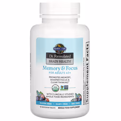 Garden of Life, Dr. Formulated Brain Health, Memory & Focus for Adults 40+, 60 Vegetarian Tablets
