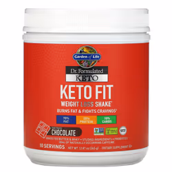 Garden of Life, Dr. Formulated Keto Fit Weight Loss Shake, Chocolate, 12.87 oz (365 g)