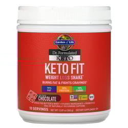 Garden of Life, Dr. Formulated Keto Fit Weight Loss Shake, Chocolate, 12.87 oz (365 g)